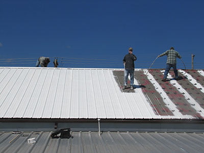 Metal Roof Coating Installation